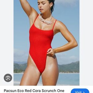 Orange color - LA Hearts Pacsun - Ribbed stretch one piece - Swimsuit